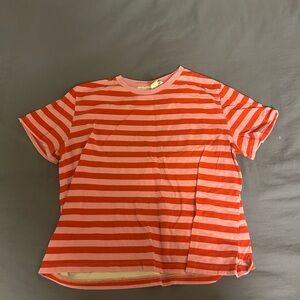 H&M Two-Tone Striped T-Shirt - Pink & Red